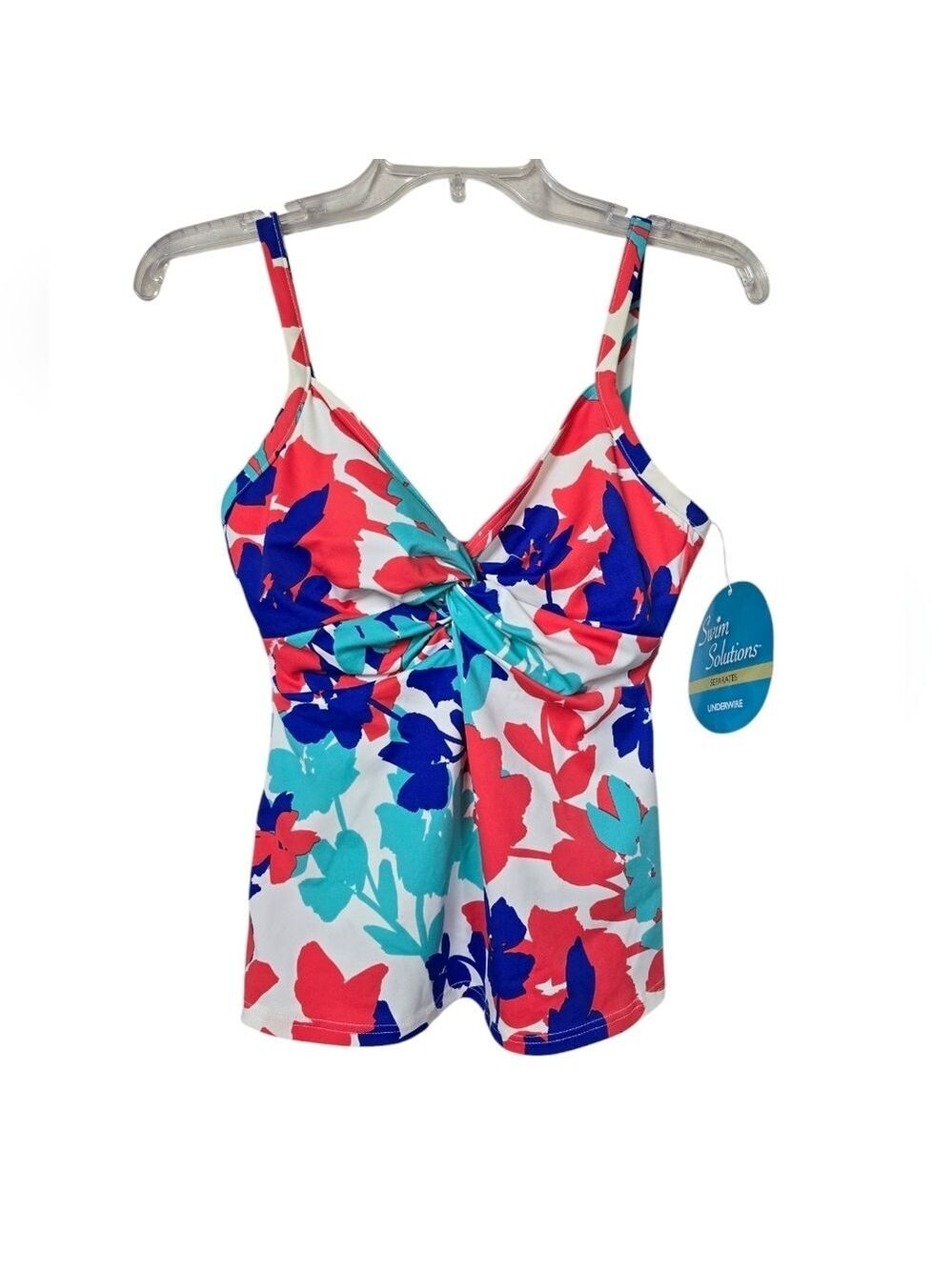 NWT Swim Solutions Floral Tankini 8